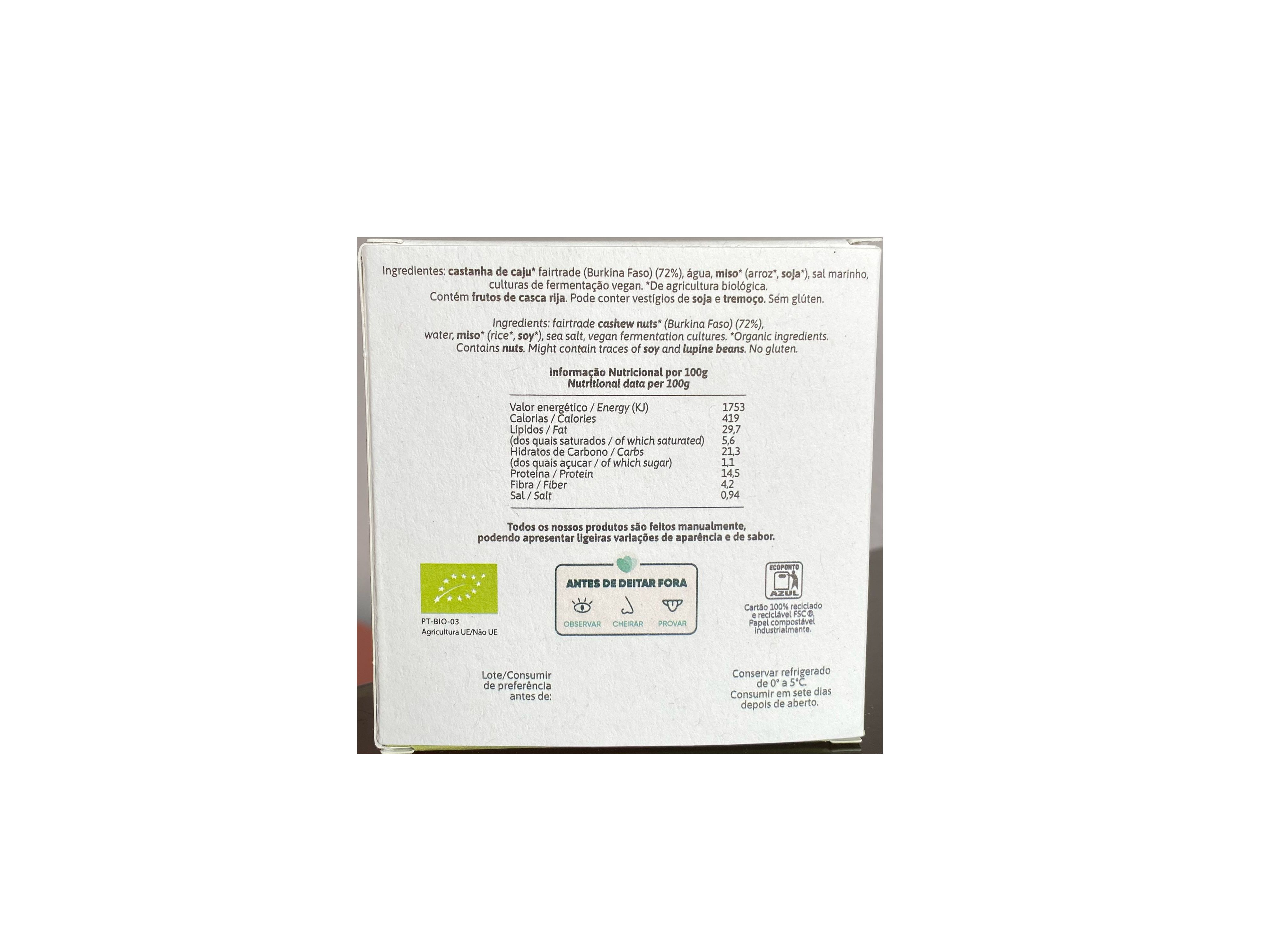 ALTERNATIVA VEGETAL AO QUEIJO MUKA DE CAJU SEMI-CURADO 125G