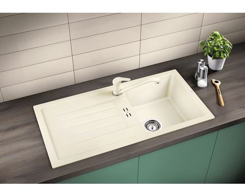 Spoelbak Blanco FAVUM 45 S 860 x 435 mm antraciet 524227