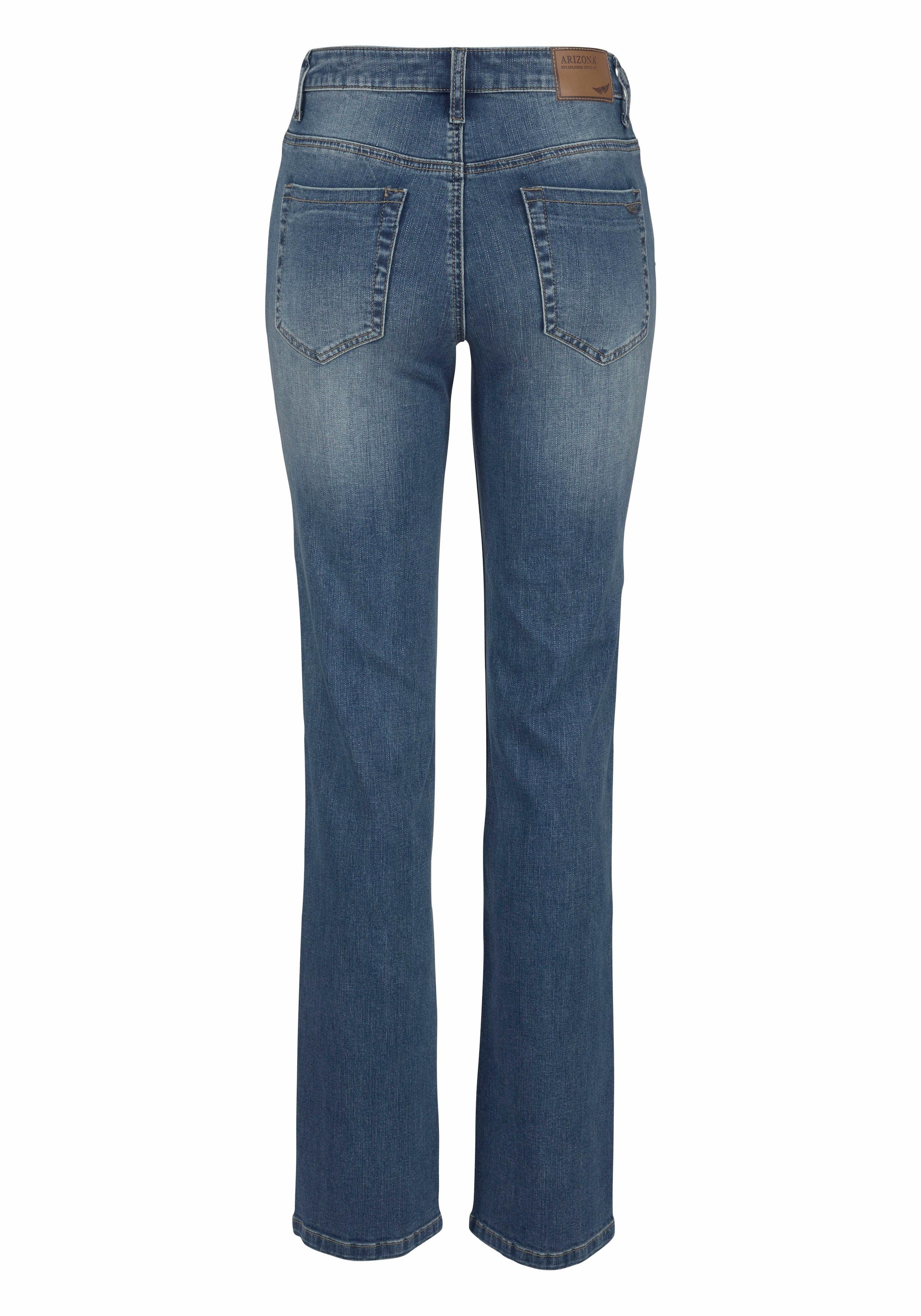 Arizona Gerade Jeans »Curve-Collection«, hohe Leibhöhe,  rinsed Waschung,  cleaner Look