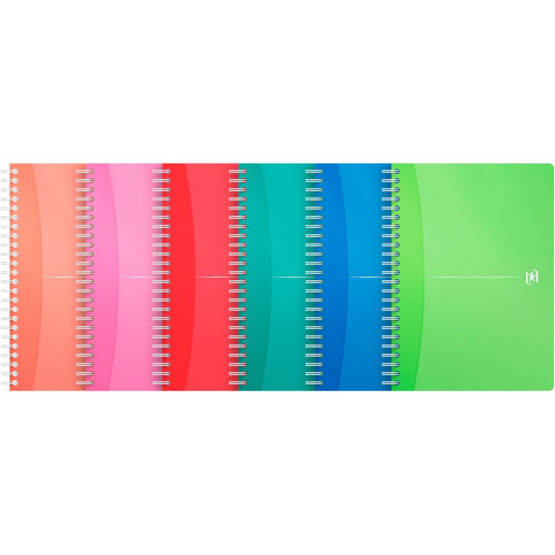 Cahier spirale Oxford My Colour A5 14,8 X 21 cm - blanc ligné- 180 pages