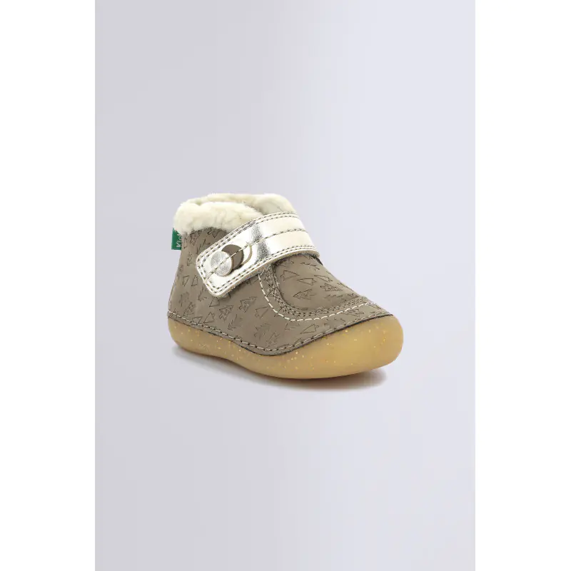 SO SCHUSS TAUPE OR FANTAISIE BOTTILLONS Cuir Fille