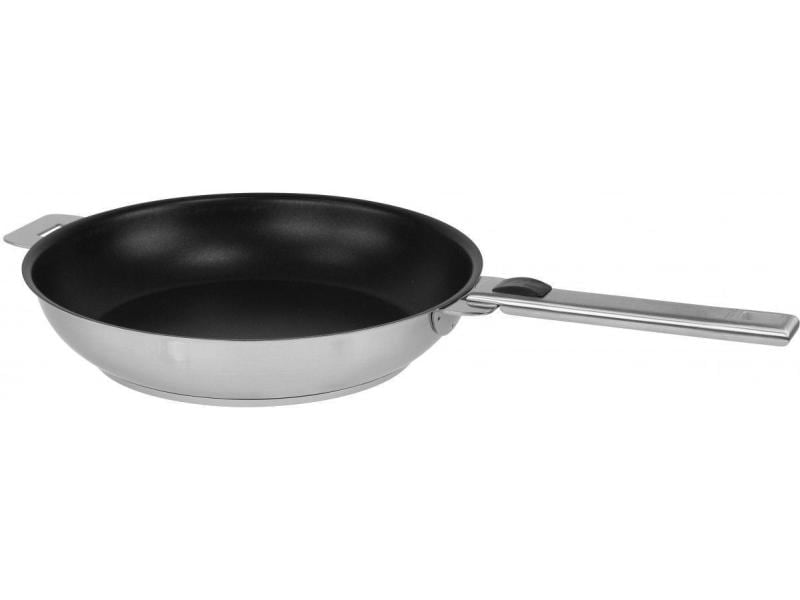 Cristel Bratpfanne Strate 28 cm, Antihaft Hochwandige Edelstahlpfanne mit Antihaftbeschichtung