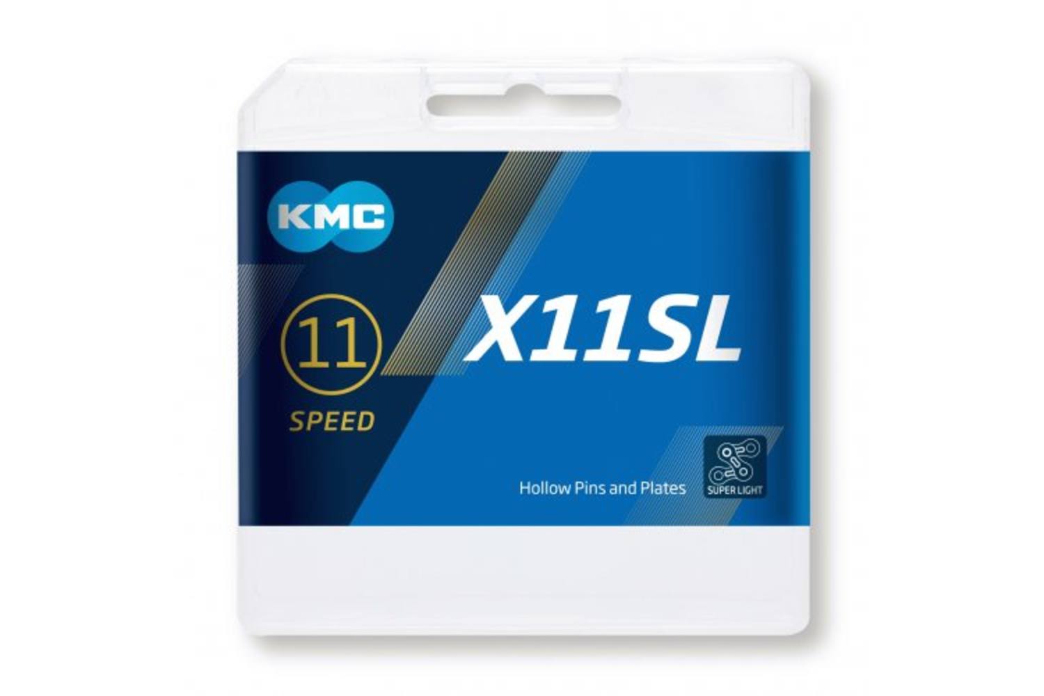 KMC super light kæde X11SL 118L guld/sort