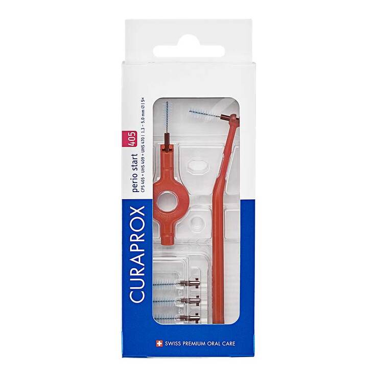 Curaprox Interdental Set Cps 405 rot 5 St Bürstchen + 2 Halter, 1 P