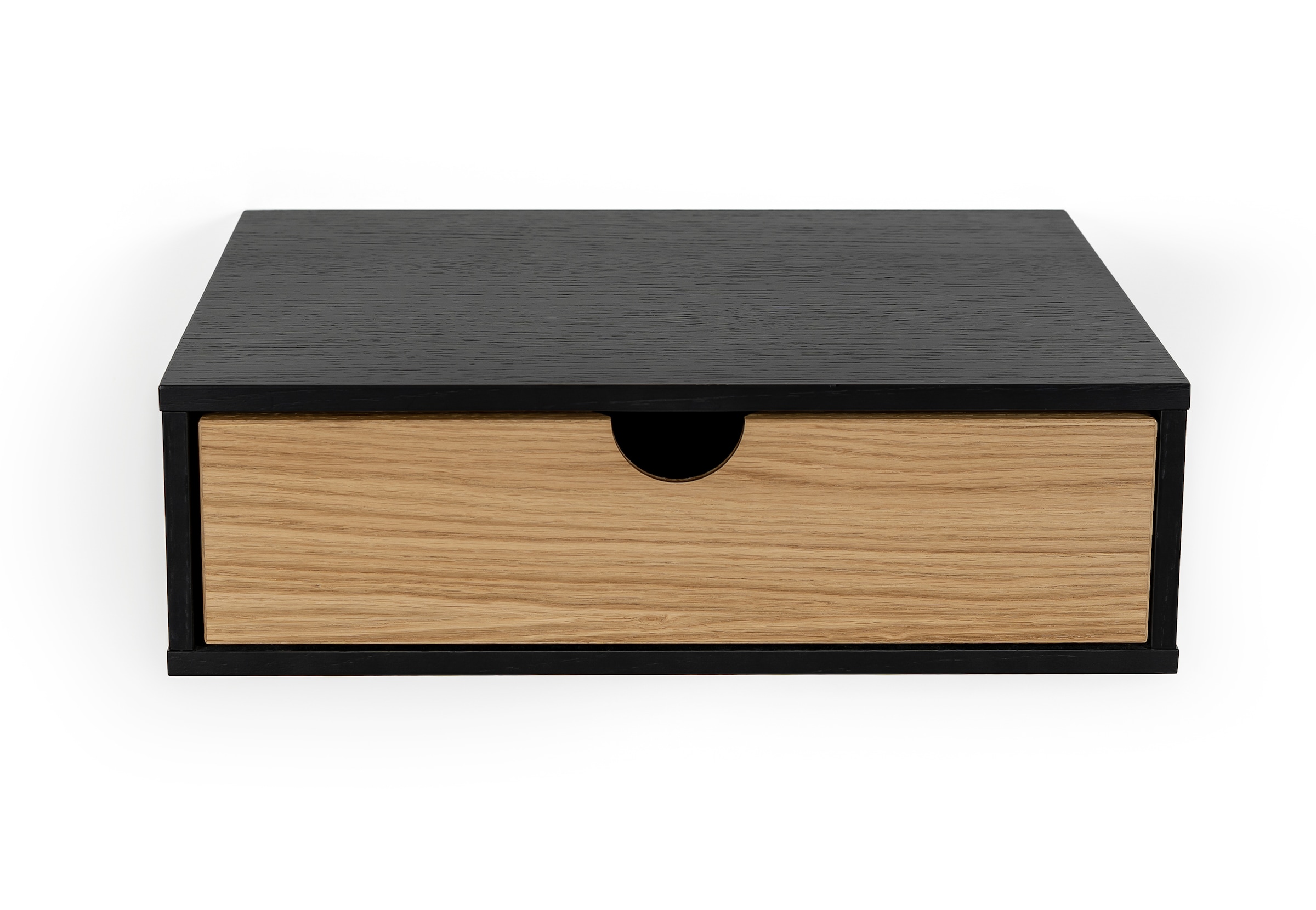 Woodman Nachttisch »Farsta, Beistelltisch, Ablage mit Schublade« Holzfurnier aus Eiche, Breite 40 cm, Wandmontage, FSC®