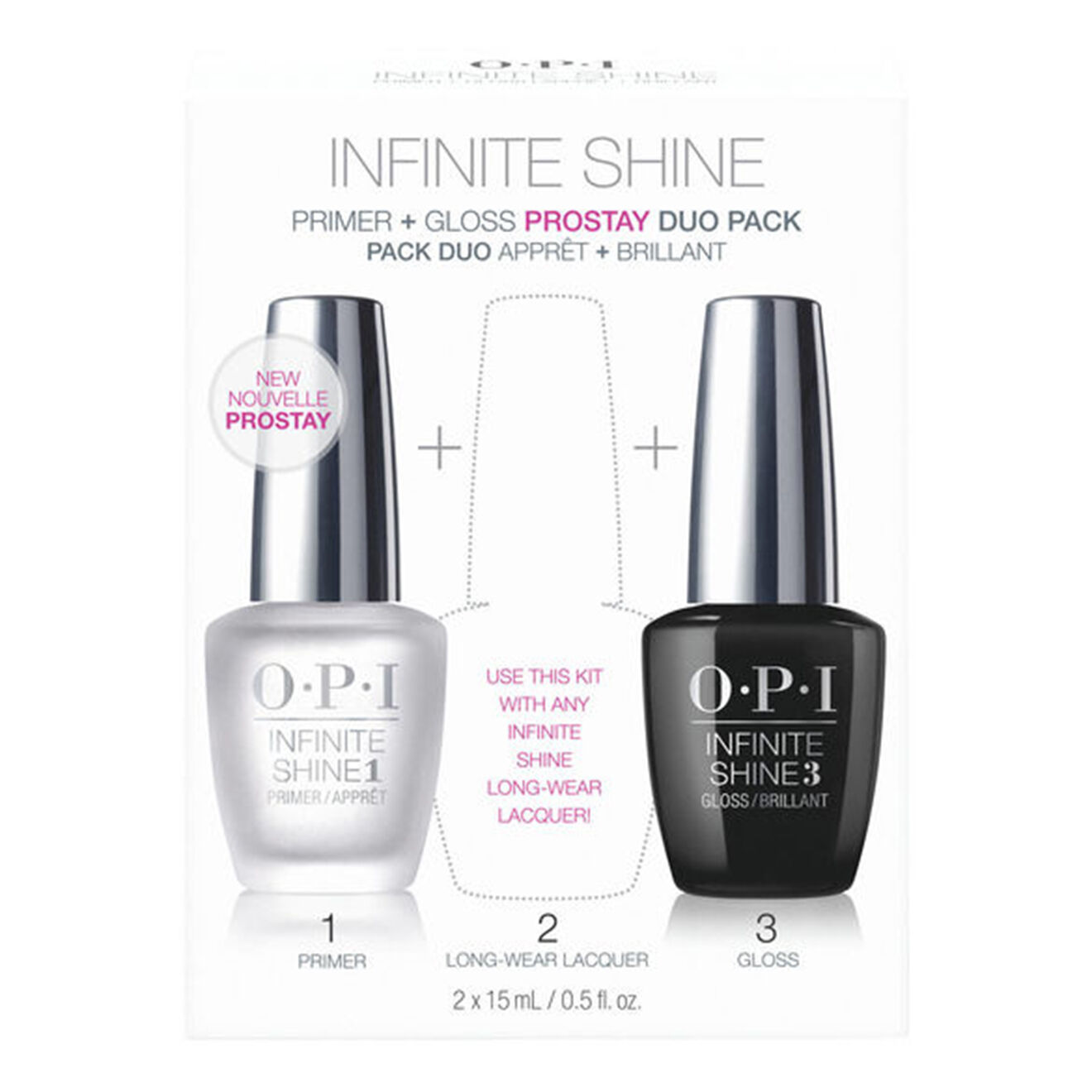 OPI Kit Duo Infinite Shine Transparant 2x15 ml