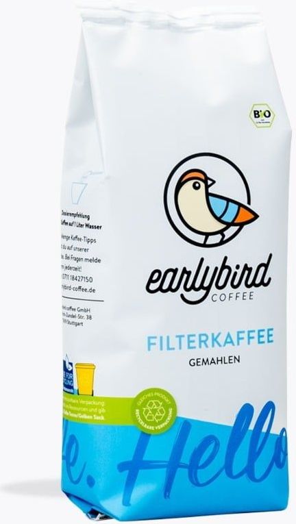 Earlybird - Bio - Gemalen Koffie - 250g - Arabica - Medium Omniroast