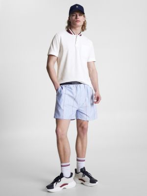 Polo Regular com Gola de Beisebol Crest