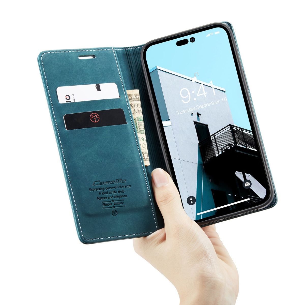 Schutz Handy Hülle für Apple iPhone 15 Pro Max Case Cover Tasche Wallet Etuis