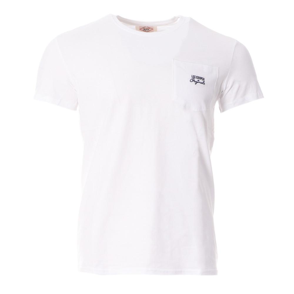 Lee Cooper T-shirt Blanc Homme Lee Cooper Oxime