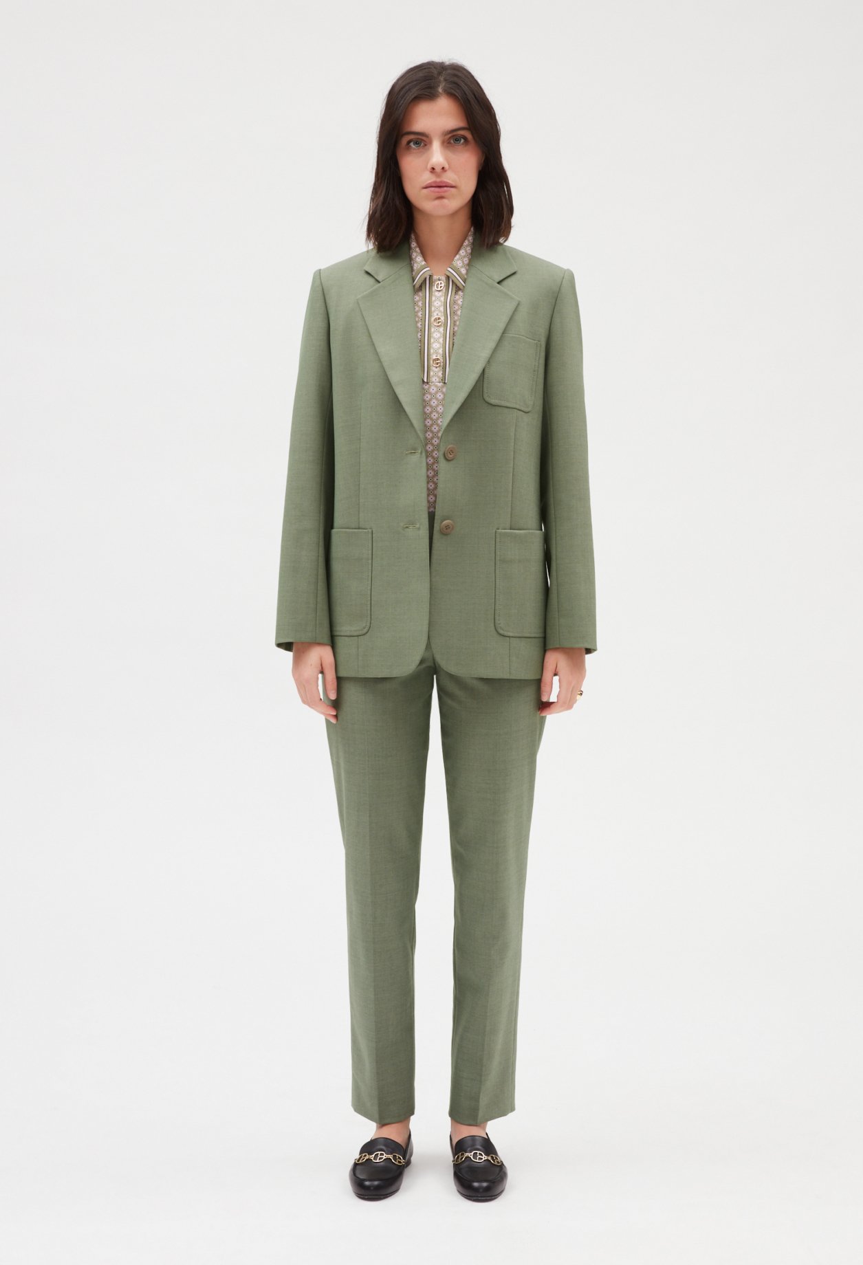Veste tailleur kaki