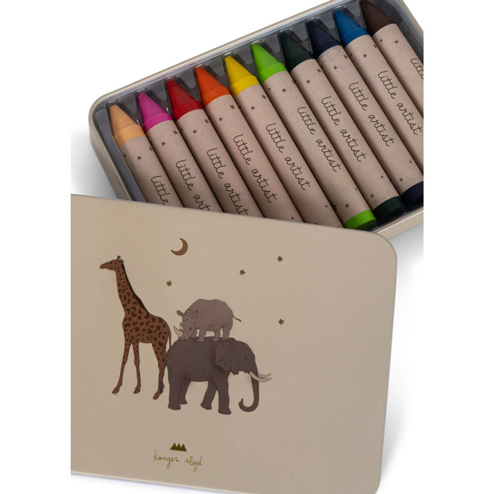 Køb Konges Sløjd Safari Crayons Bees Wax 10 Pcs