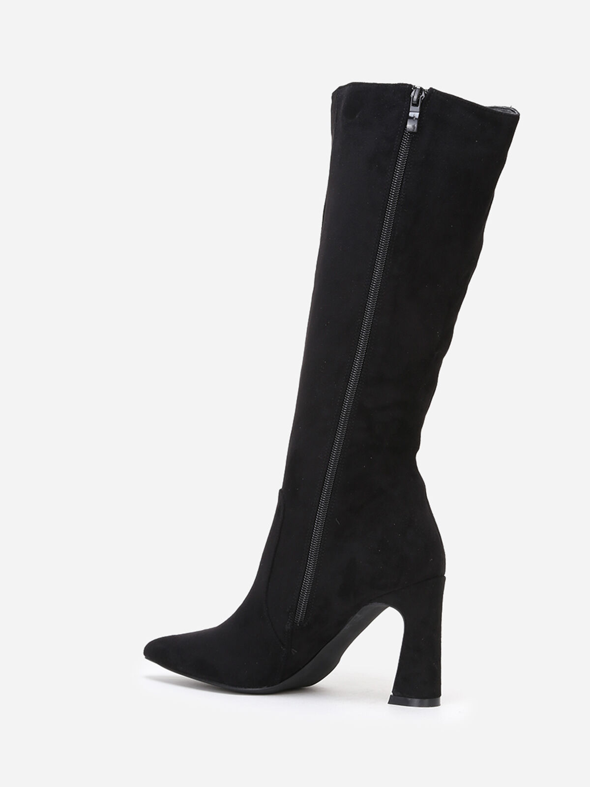 Bottes pointues à talon français- Noir