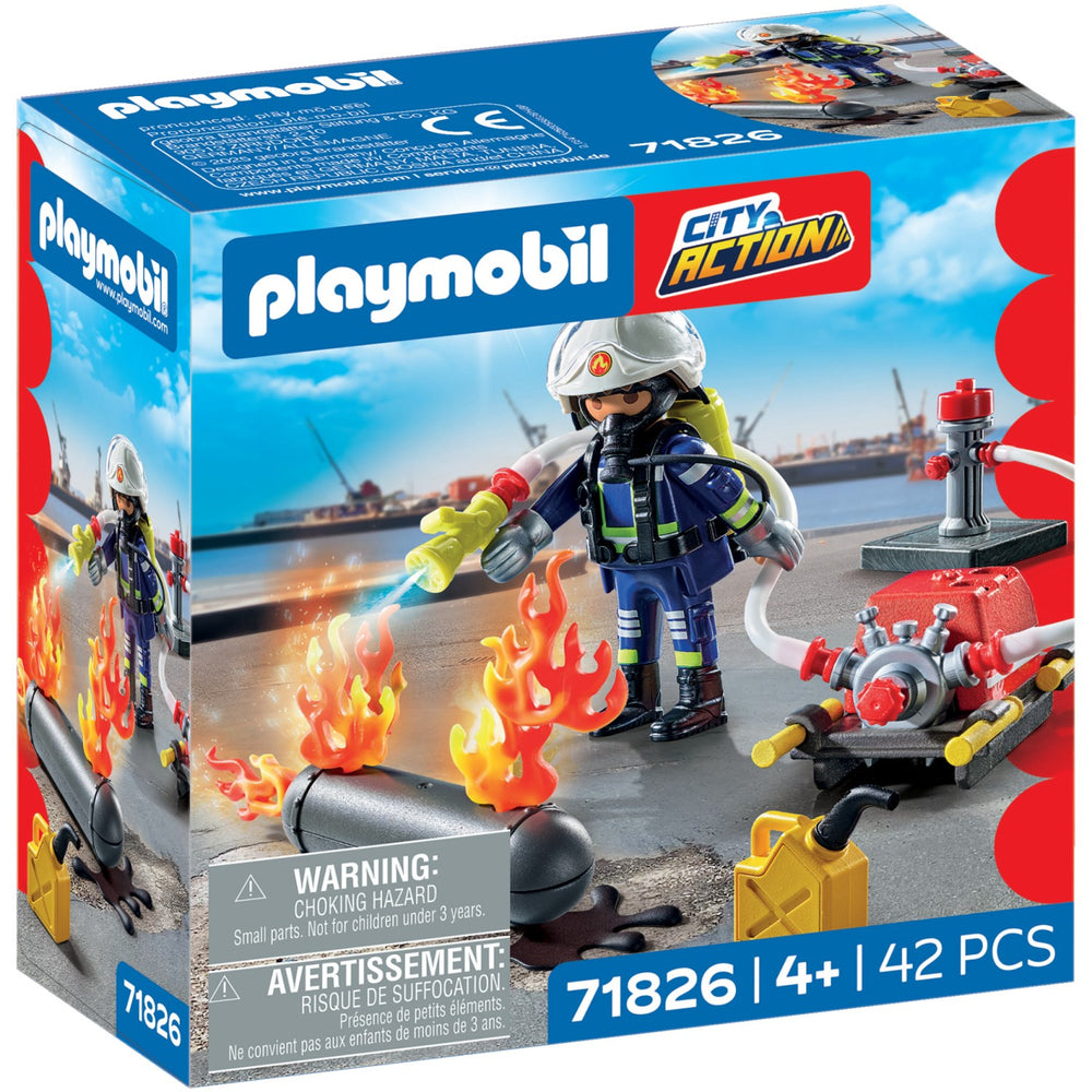 Køb Playmobil® Firefighter With Water Pump