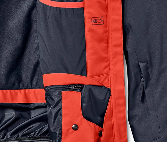 Skijacke, rot-blau