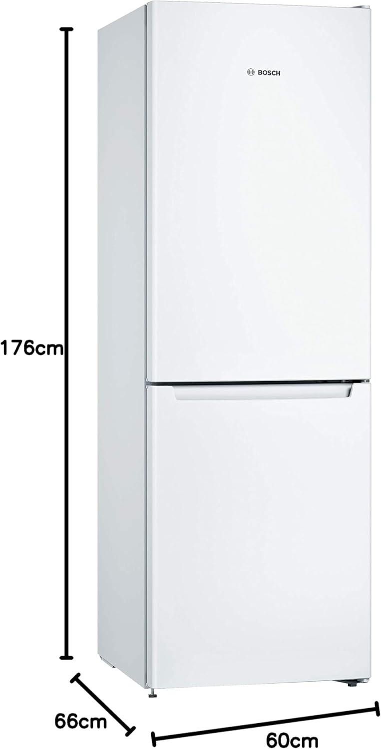 Bosch KGN33NWEB Réfrigérateur Combi Autonome Série 2 - 282 L - H176 cm x L60 cm - Blanc
