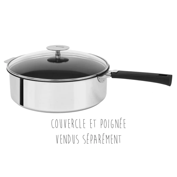 Sauteuse revêtue Mutine 24 cm sans manche Cristel