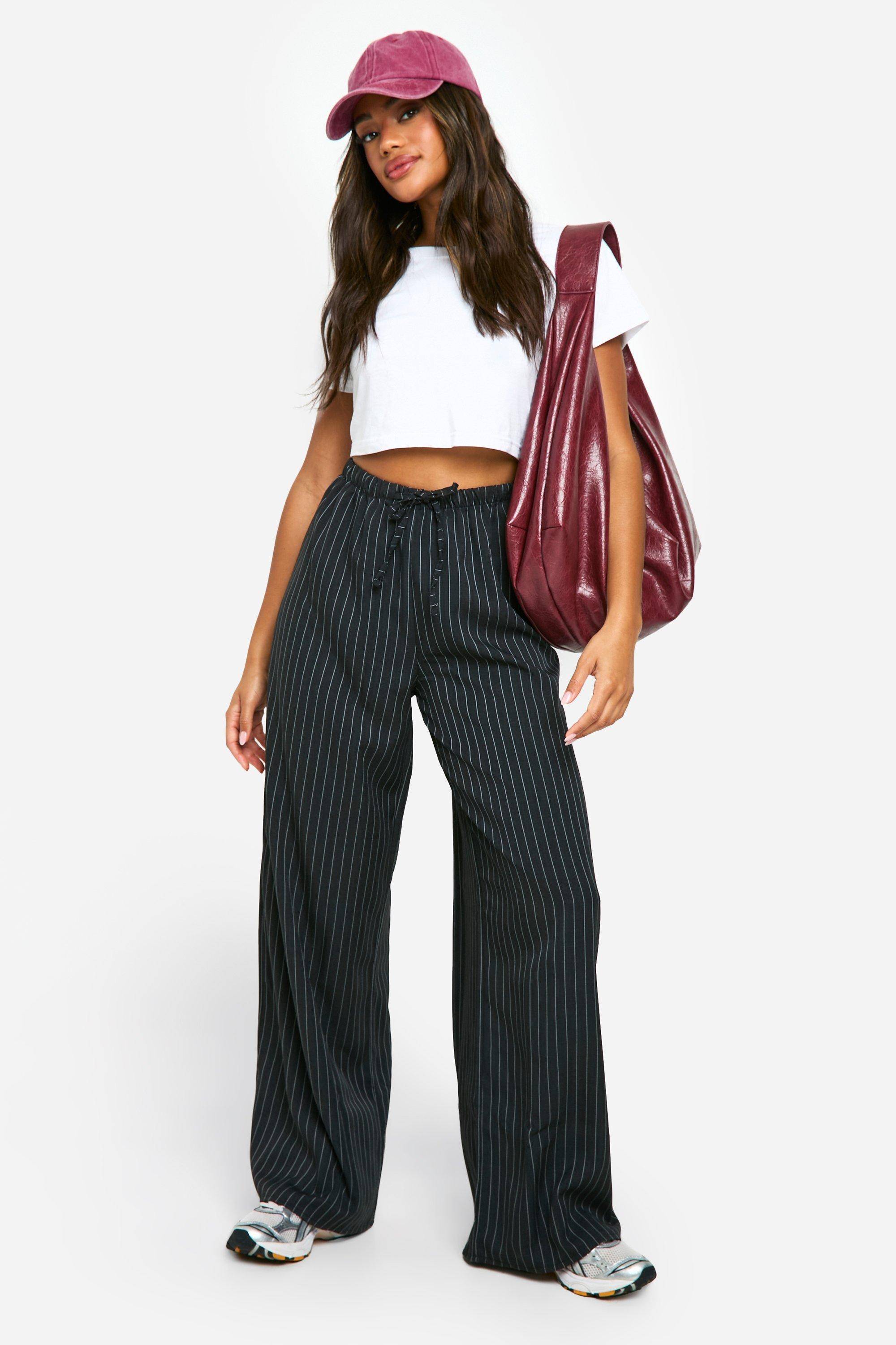 boohoo Stripe Pantalon à Jambes Larges