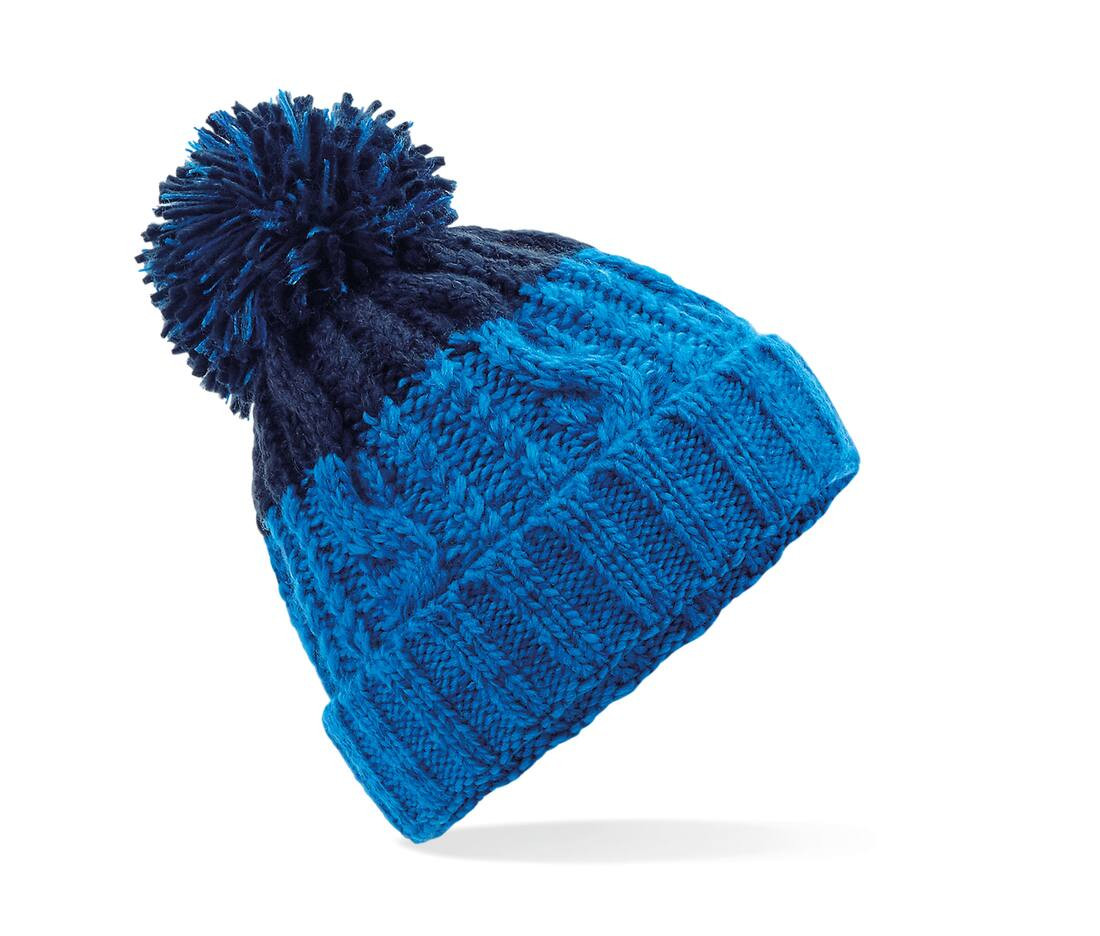 Beechfield BF437 - Bonnet Douillet à Maille Torsadée Bicolore