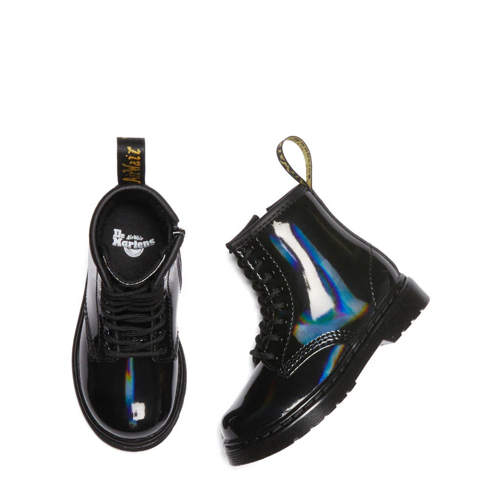 Dr. Martens 1460 T Peuter leren veterboots zwart rainbow
