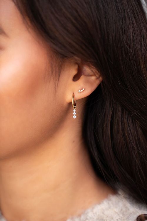 Universe studs met zilverkleurige rondjes