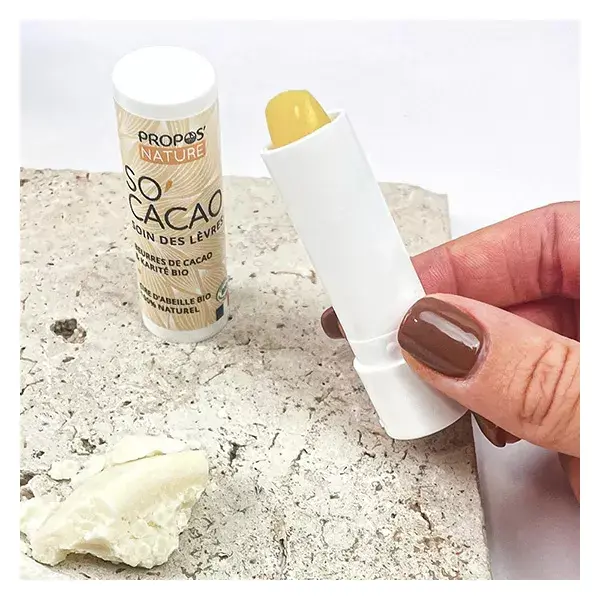 Propos'Nature - So'Cacao Bálsamo Labial Orgânico - Cacau e Karité - 100% Natural - 3,7g