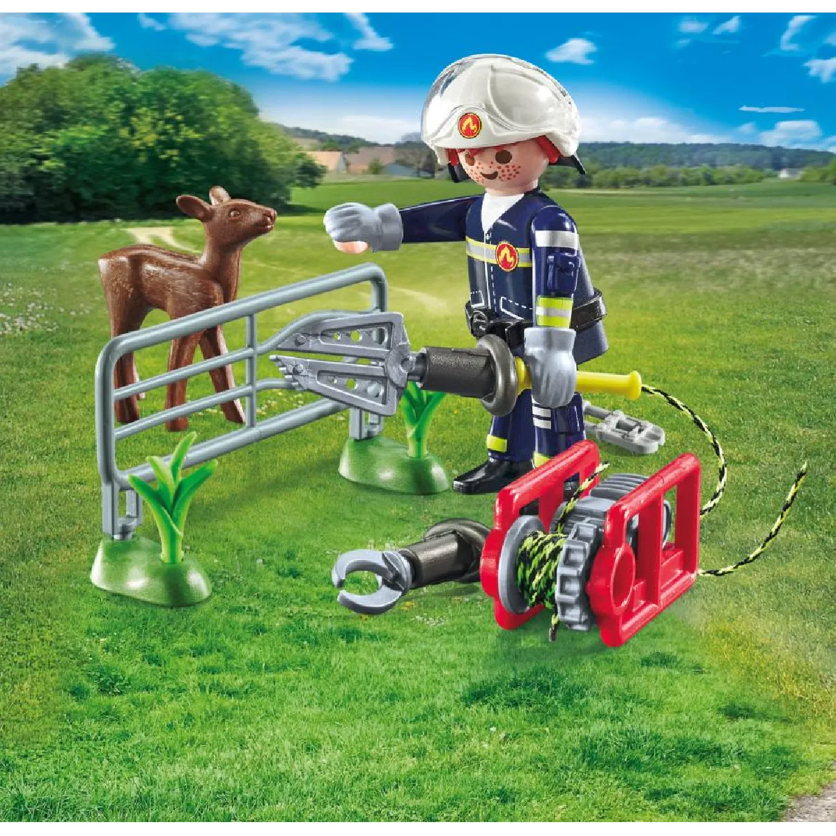 Playmobil® PLAYMOBIL 71467 Pompier avec faon à sauver