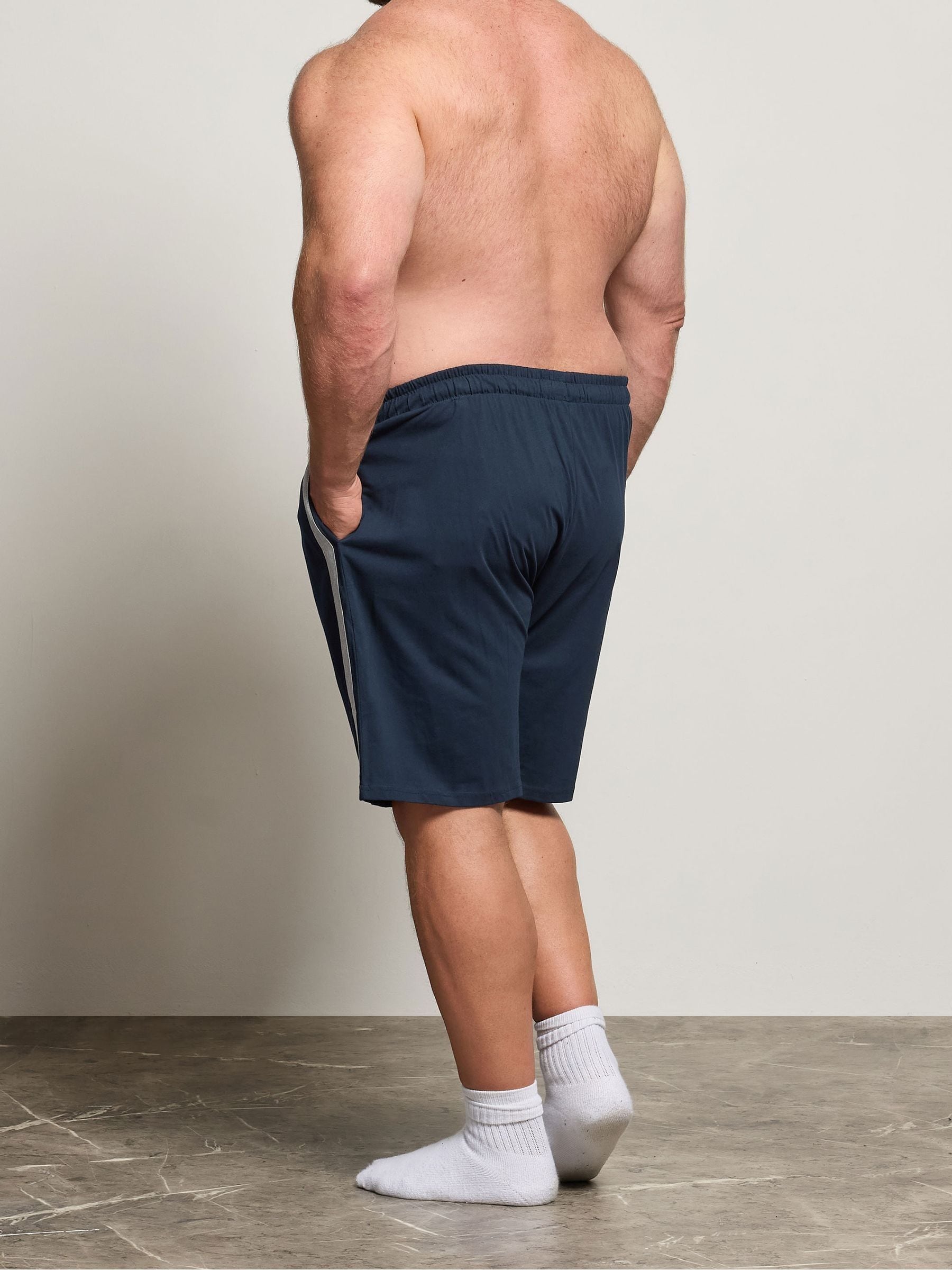 Blauw - BadRhino Big & Tall Jersey Lounge Shorts