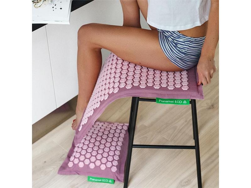 Pranamat Eco Massage Set – Matte   Kissen Limited Edition D Nahhaltiges, handgefertigtes Rücken- und Kopfmassage Set