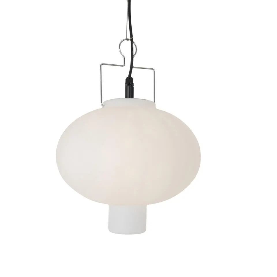 Qazqa hanglampen buiten pion wit e27