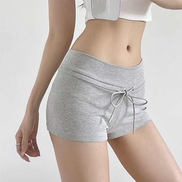 JOWI - Effen hotpants met trekkoordtaille