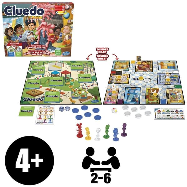 Hasbro Cluedo Junior 2 spill i 1 (DK/NO)