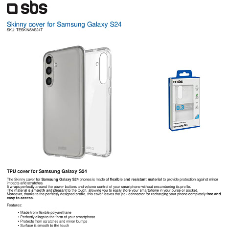 SBS Samsung Galaxy S24 cover - transparent