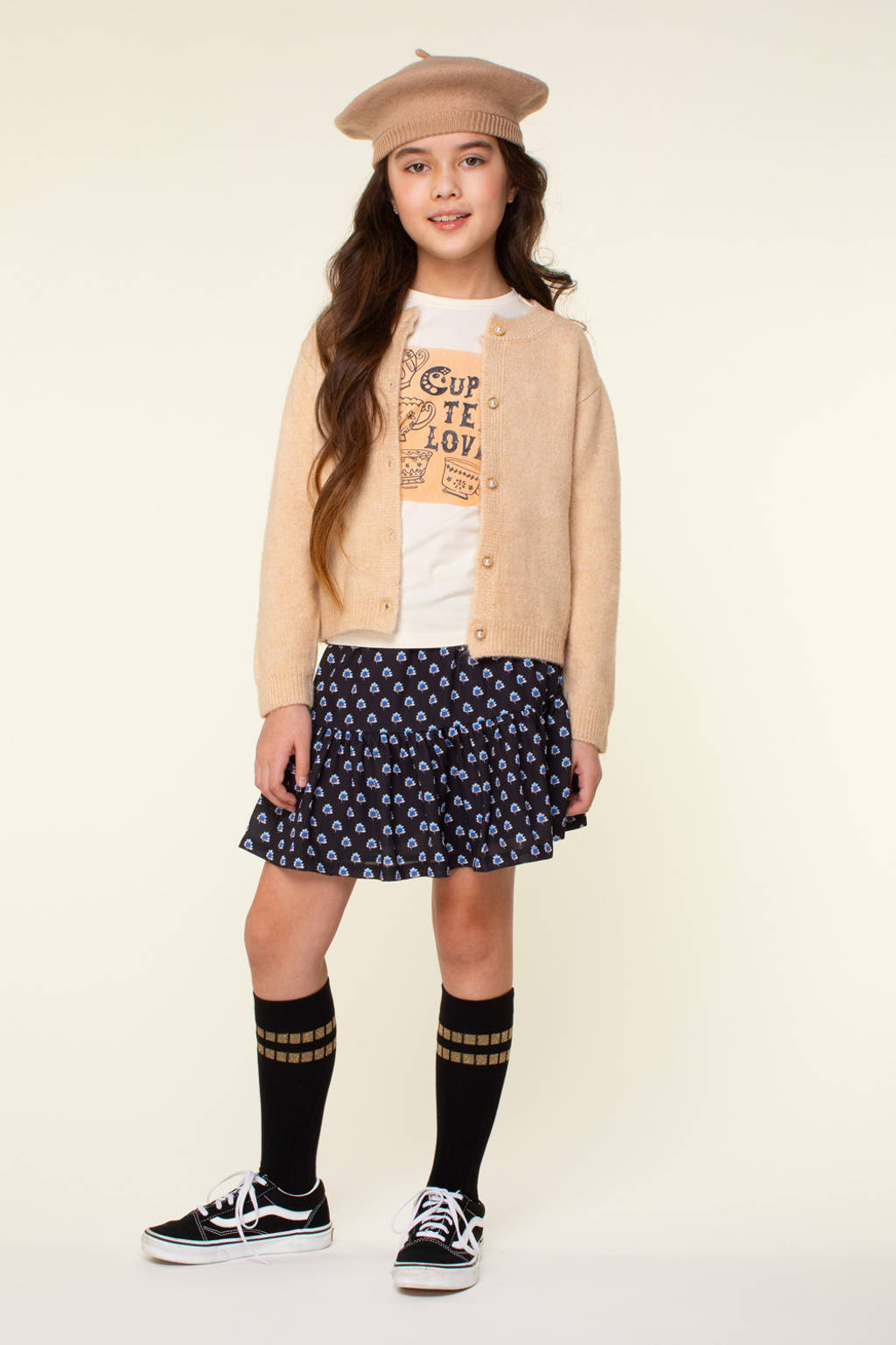 Moodstreet gebreid vest Viva beige