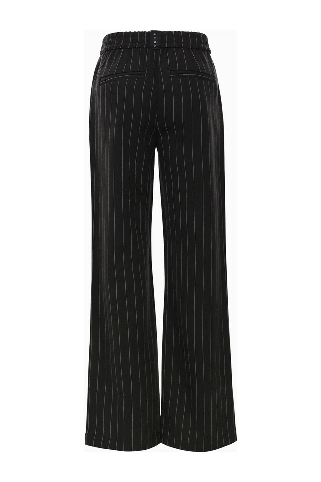 LOOXS gestreepte loose fit broek zwart