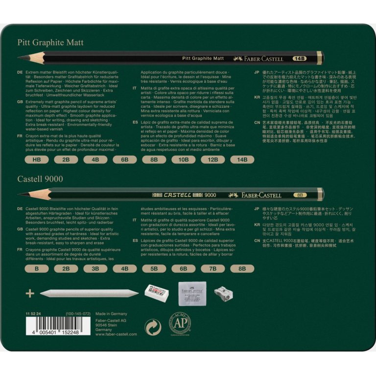 Faber-Castell 9000 & Pitt Graphite Matt, Set