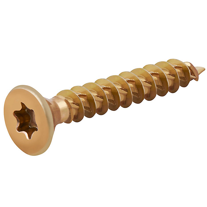 Vis à bois Turbodrive Premium torx zinguée jaune 4.5x30 mm - 100 pièces