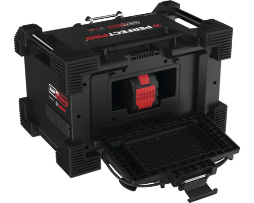 PerfecPro ROCKHART bouwplaatsradio met DAB+ en FM, Bluetooth, AUX-ingang en USB-ingang, RH4-18V compatibel met BOSCH PROFESSIONAL 18V AMPShare accuplatform