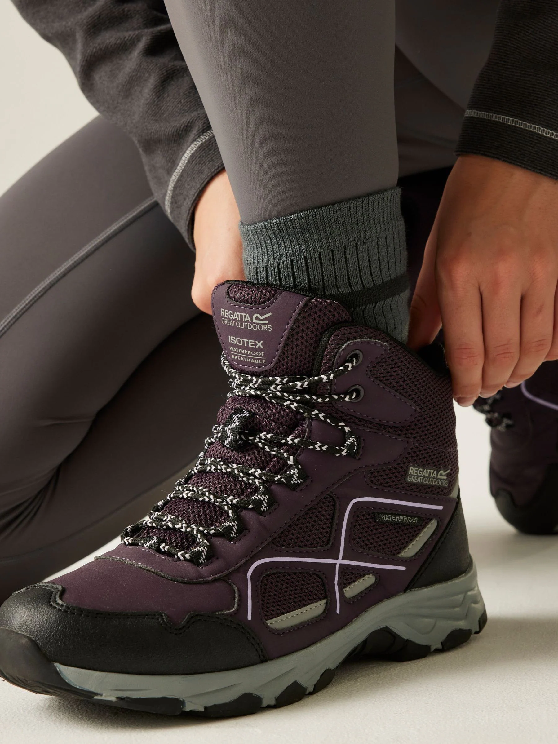 Paars - Regatta Vendeavour wandelschoenen voor dames
