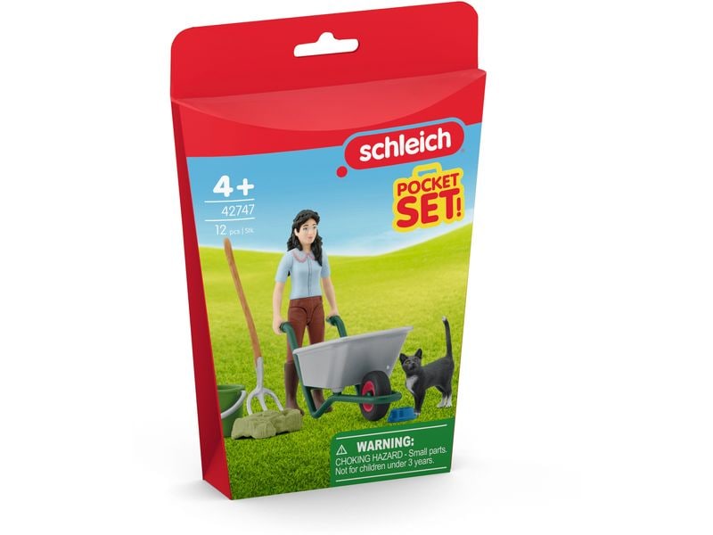 Schleich Spielfigurenset Horse Club Ausmist-und Pflegeset Mini-Playset fördert kreatives Spielen