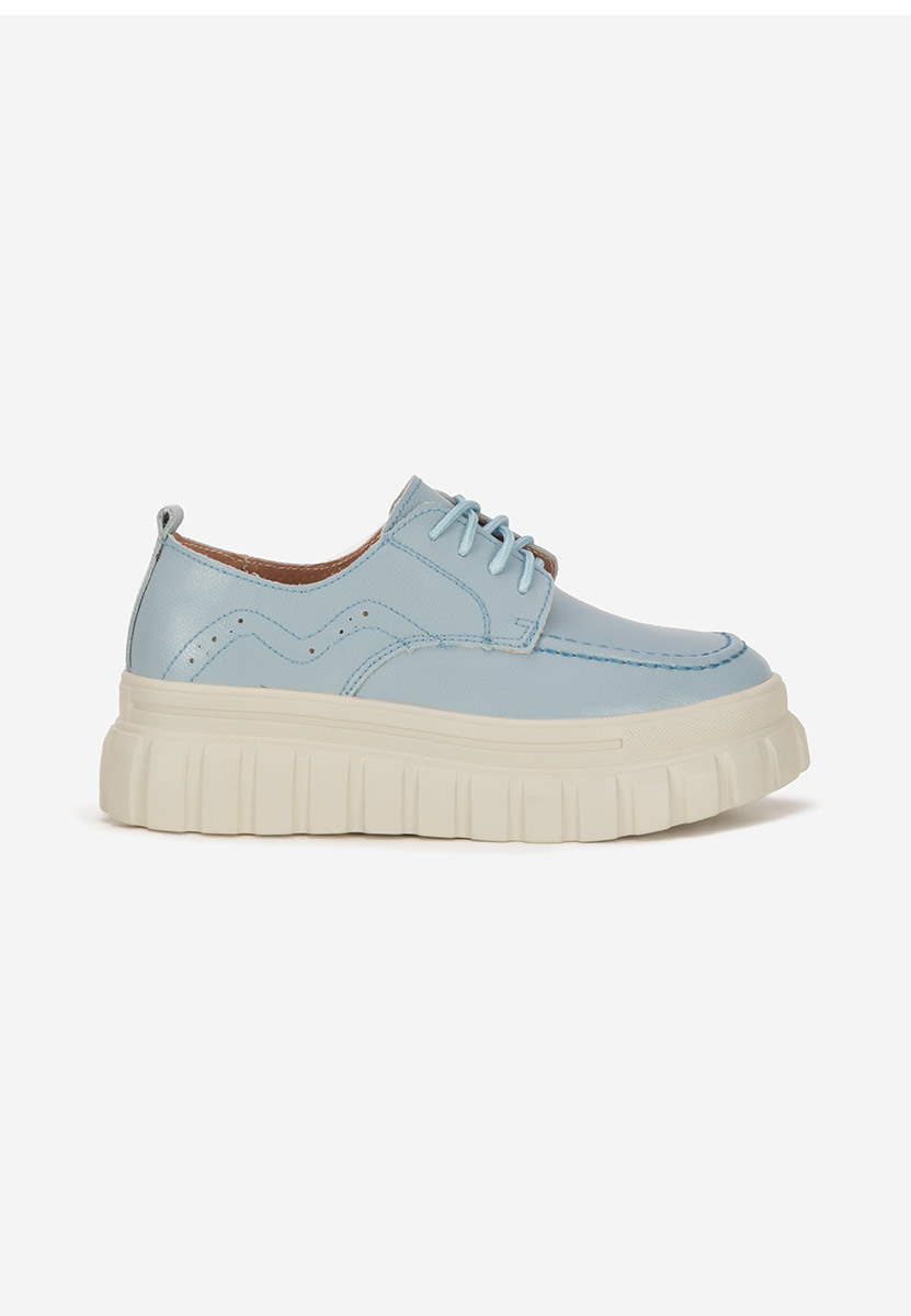 Chaussures casual femme en cuir bleus Camya