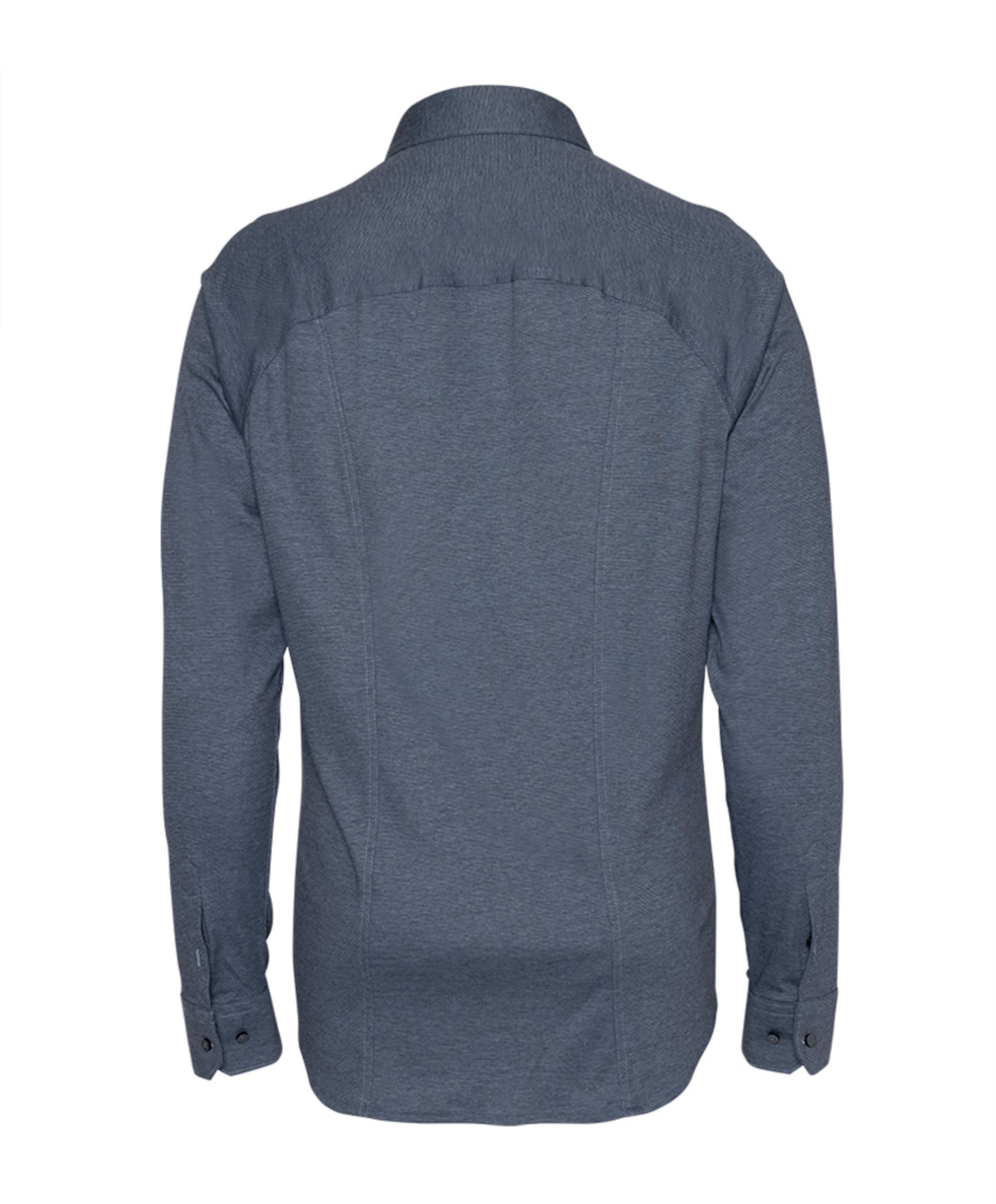 Desoto Heren overhemd lange mouw blauw