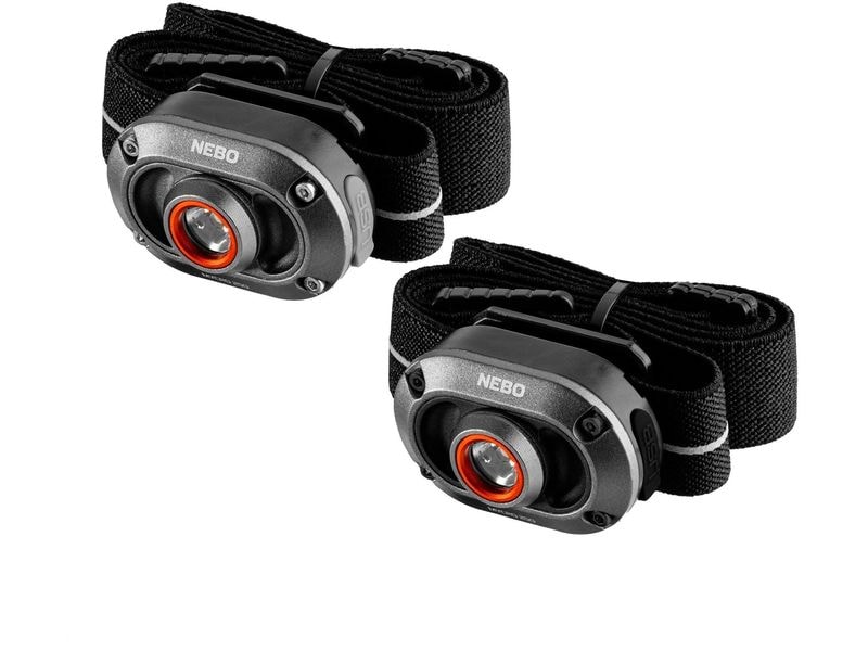 NEBO Mycro 250, 2er-Pack Schwarz Stirnlampen