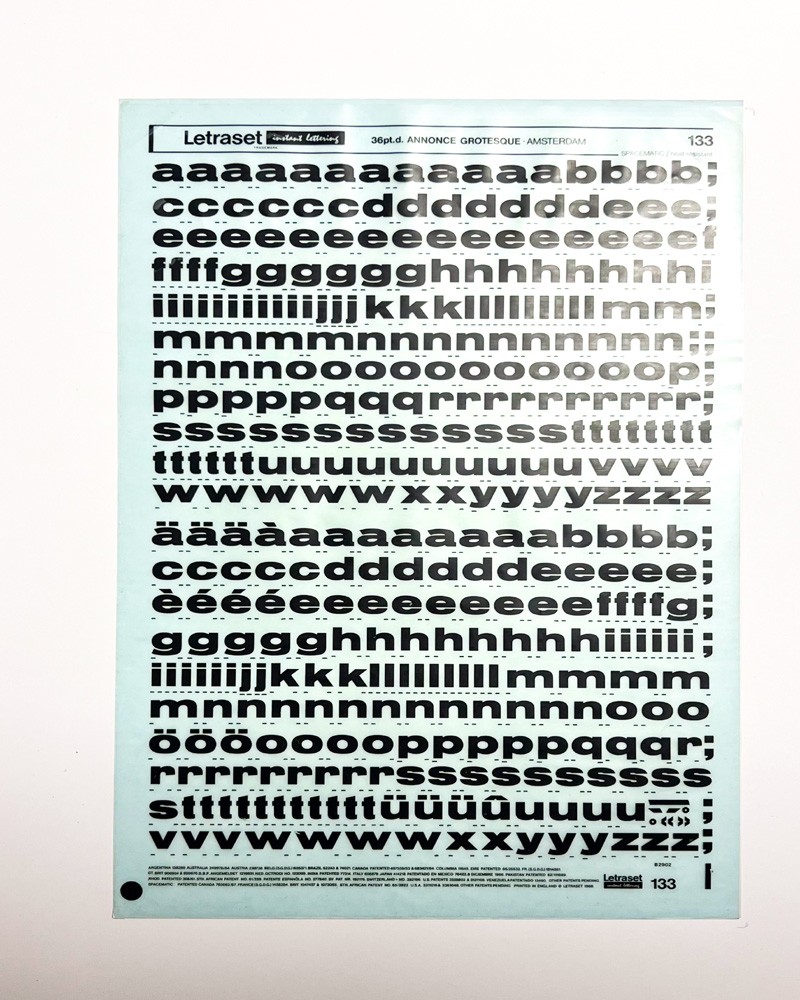 letraset-133-ANNONCE GROTESQUE AMSTERDAM-36pt
