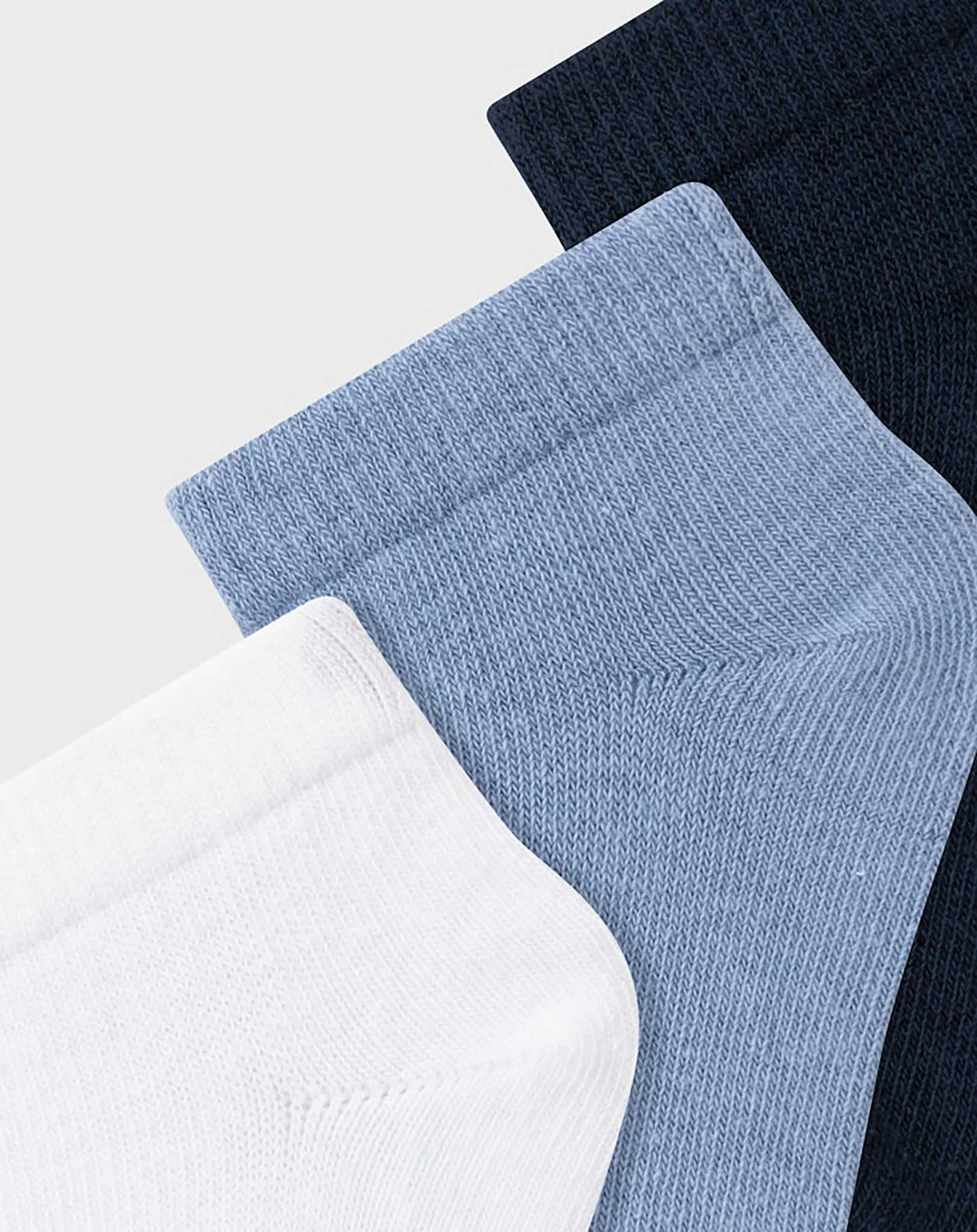 Sneakersocken NMMVILUM FOOTIE 3er Pack in bright white