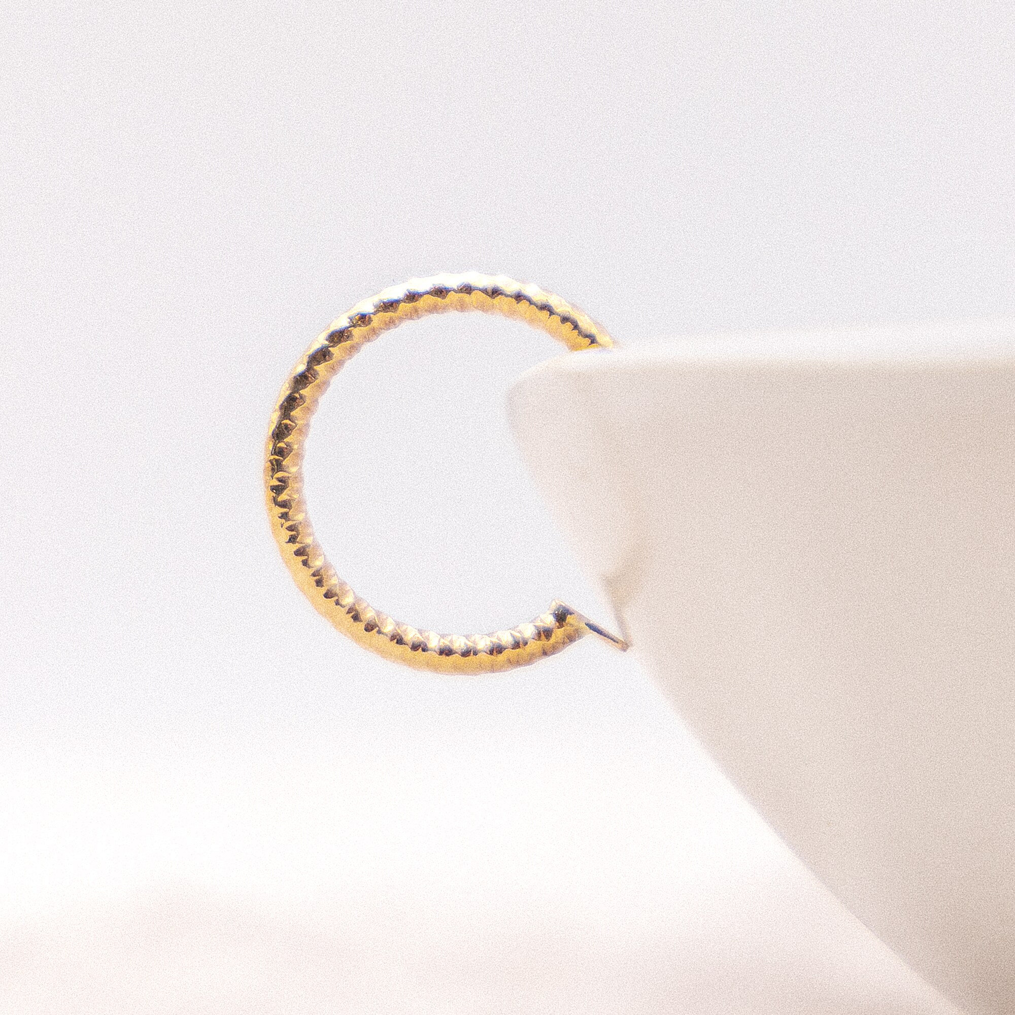 Fascination by Ellen K. Ohrringe Gold 375 strukutriert 18mm