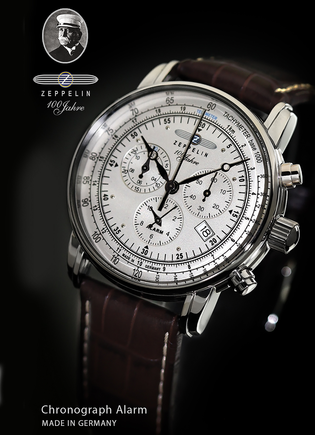 Chronograph mit Lederband