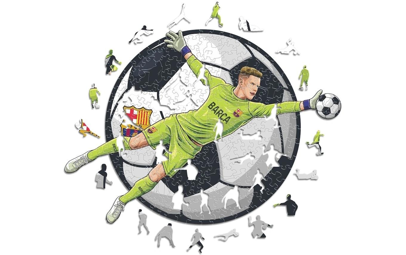 Puzzle »Iconic FC Barcelona – Ter Stegen« Holzart: Birke (Herkunftsland: China)