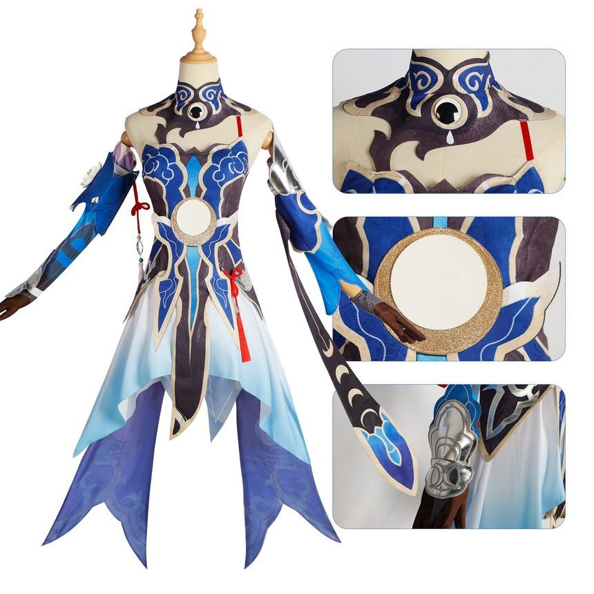 Custaplayu - Honkai Star Rail Jingliu Cosplay Kostuum / Pruik / Set