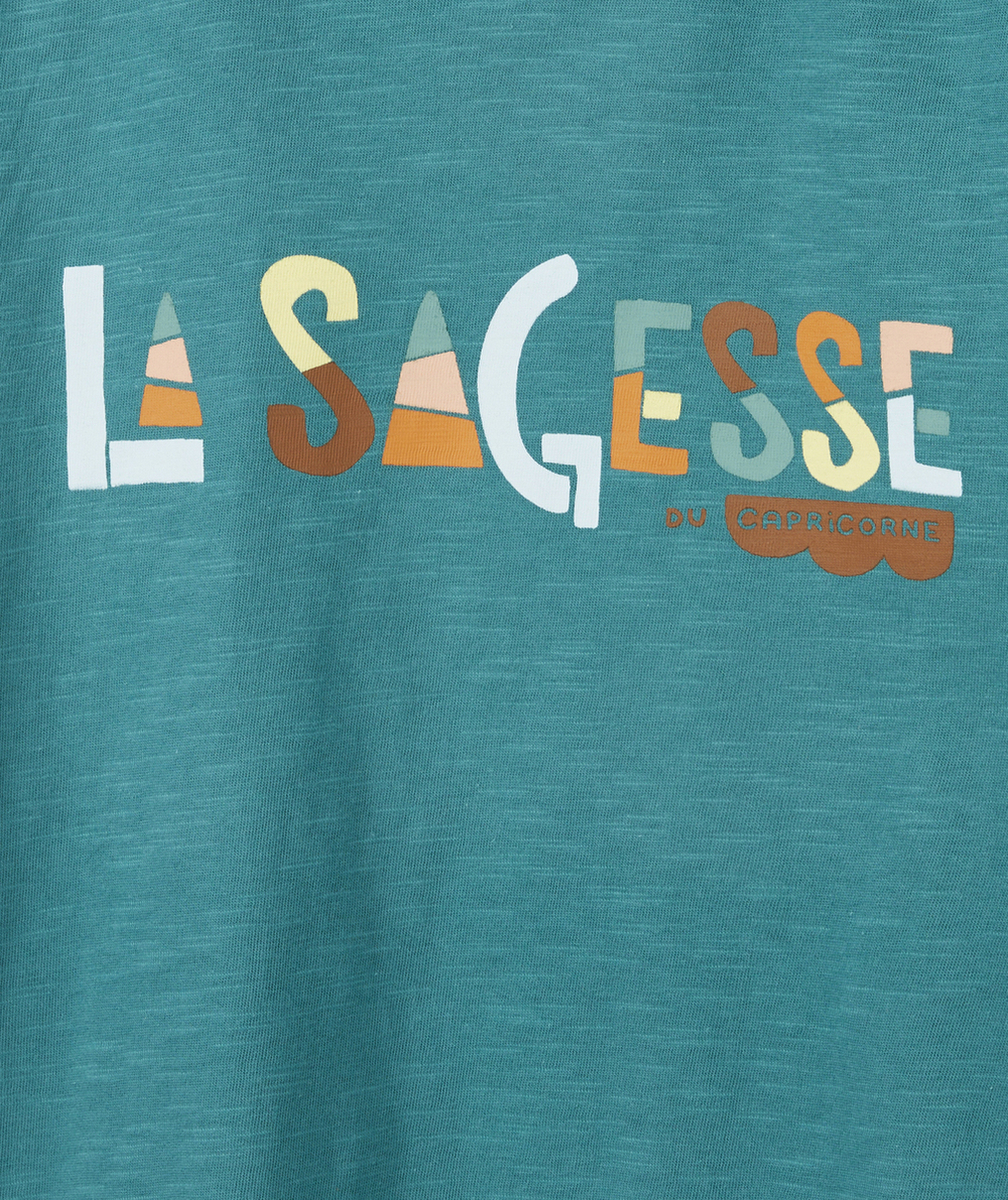COSMIC VIBES- T-SHIRT VERT CAPRICORNE EN COTON BIO ENFANT